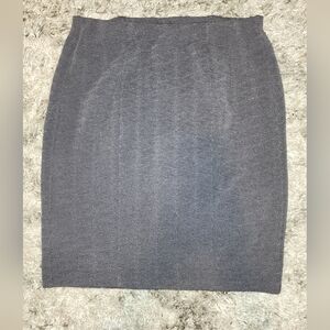 Gray Knee-Length Pencil Skirt for Work